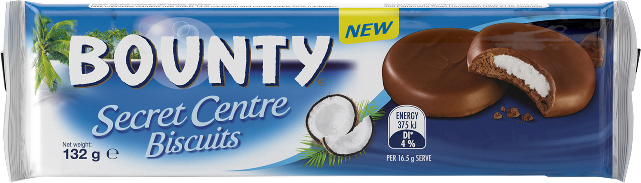 Печенье шок. BOUNTY Secret 132гр. Ирландия