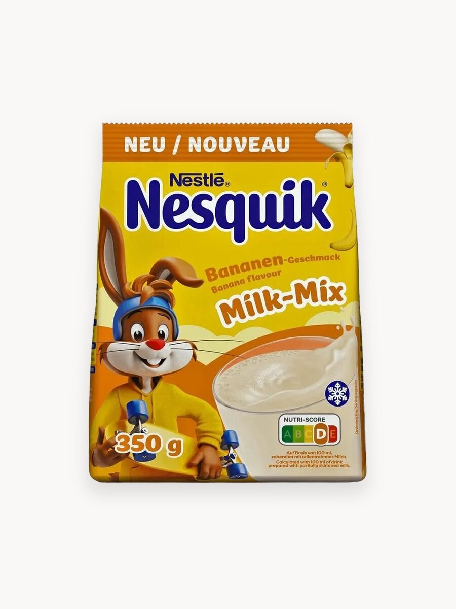 Nesquik Bananen Какао вкус банана 350гр Германия