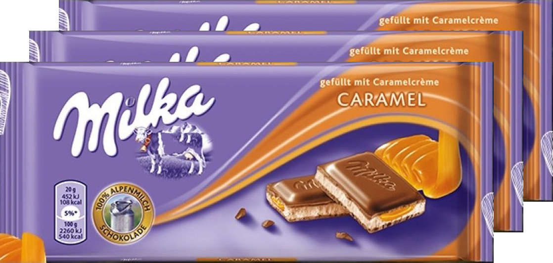 Шоколад Milka Caramel Creme Польша 100гр