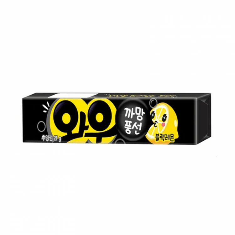 Жев. резинка WOW! Black Chewing Gum Lemon 21гр