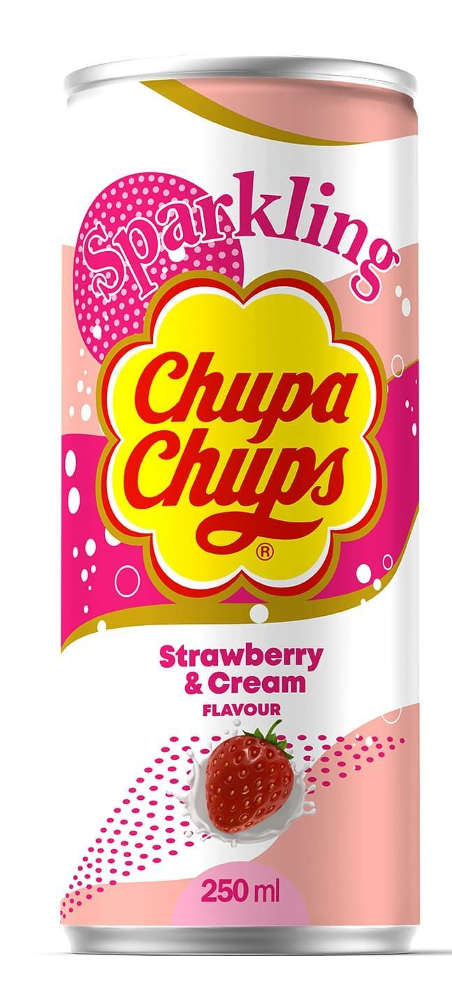 Напиток газ Chupa Chups Strawberry & Cream  0,25 Корея