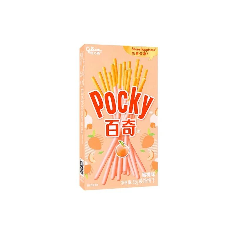 Бисквит.палочки Glico Pocky персик 55гр