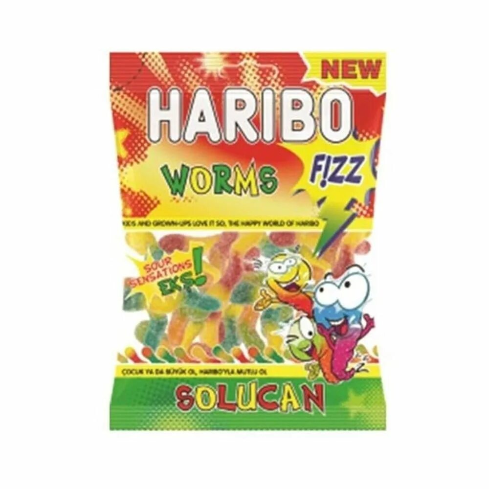 Мармелад Haribo FIZZ WORMS  70гр Турция