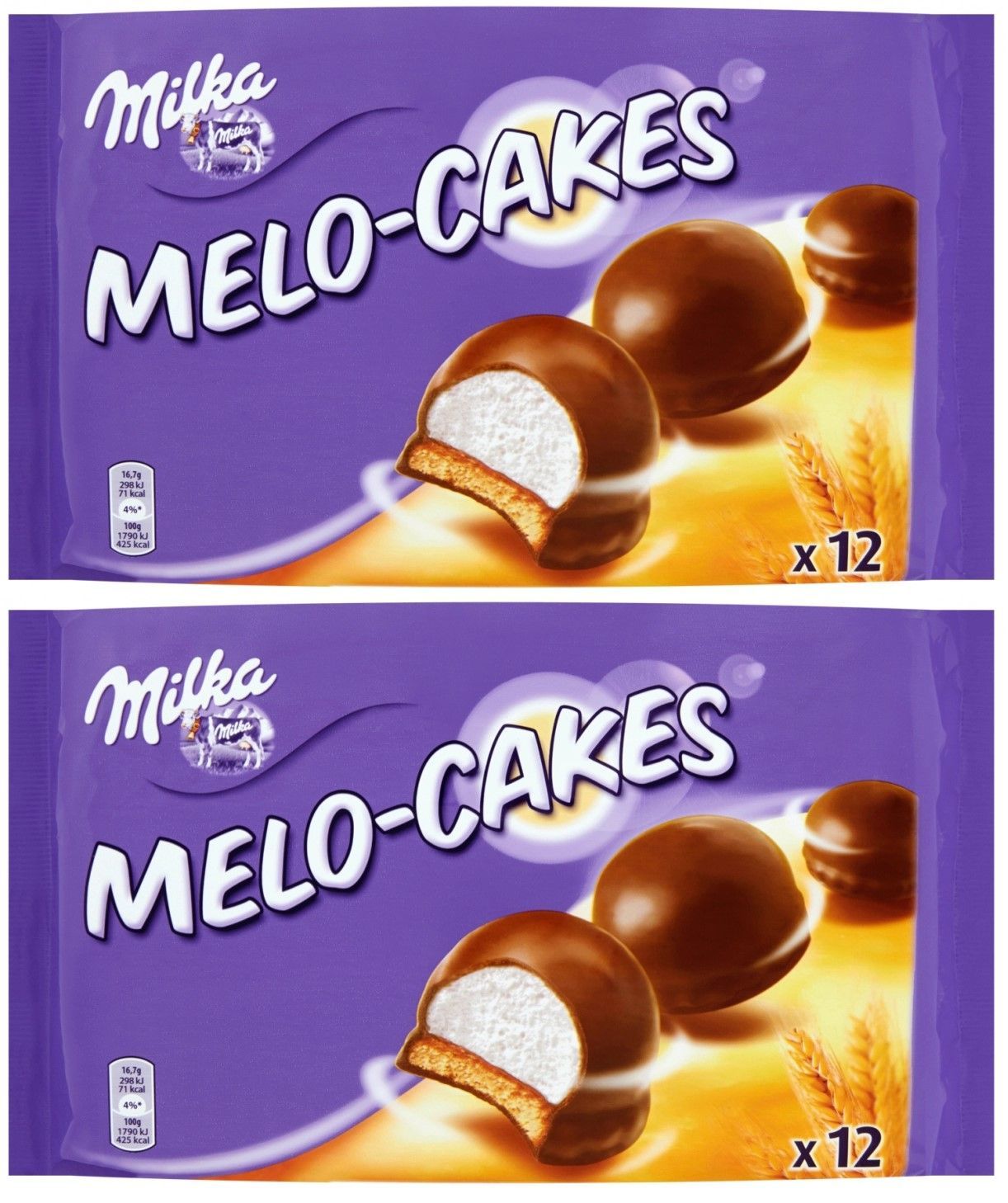 Печенье зефирное Milka Melo Cakes 200гр