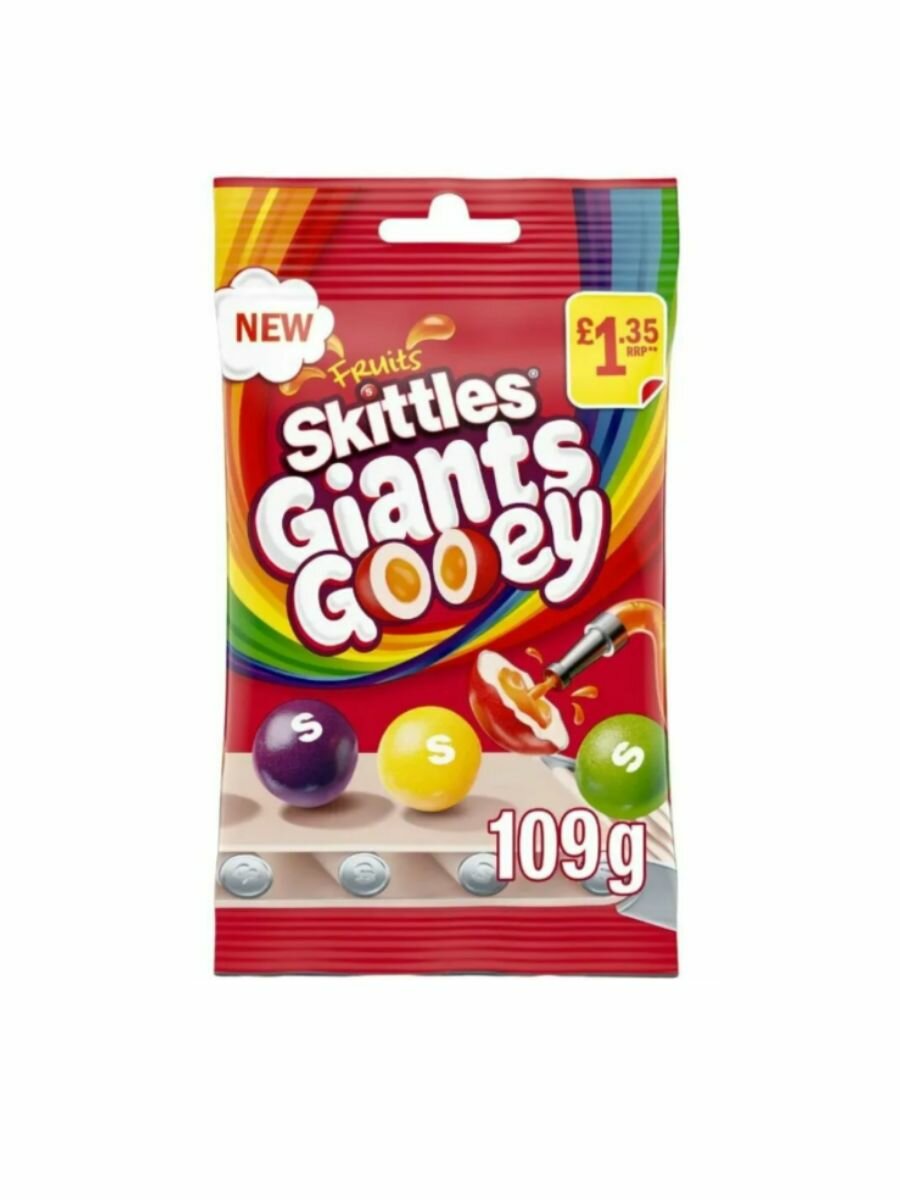 Жев.конфета Skittles Gooey с начинкой 109гр
