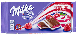 Шок.плитка Milka Raspberry(Милка Малиновый крем) 100гр