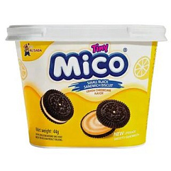 Печенье Tiny Mico Small Black Sandwich Lemon Cheesecake вкус лимонного чизкейка 44гр Китай
