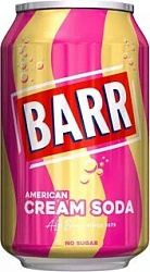 Сильногазированный напиток BARR American Cream Soda No Sugar со вкусом крем-сода 330мл