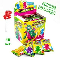 Карамель на палочке Dinosaur 10гр