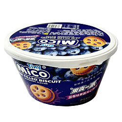 Печенье Tiny Mico Jam Filled Biscuit Blueberry вкус черника 93гр Китай