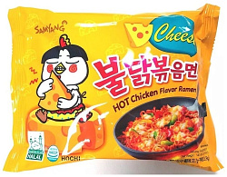 Лапша Buldak Samyang 145гр Hot Chicken Ramen острая со вкусом курицы и сыра 4 сыра