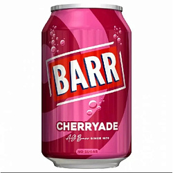 Сильногазированный напиток BARR Cherryade No Sugar со вкусом вишни (без сахара)330мл