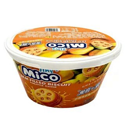 Печенье Tiny Mico Jam Filled Biscuit Mango вкус манго 93гр Китай