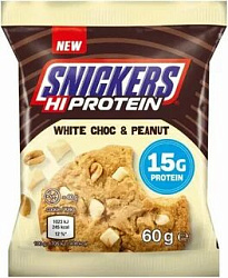 Печенье протеиновое Snickers White Choco&Peanut (Сникерс Белый шоколад-Арахис) 60г