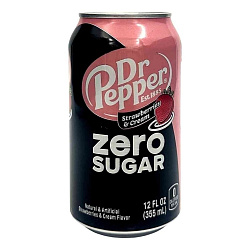 Напиток газ Doctor Pepper Zero sugar strewberries & cream 0.355 мл