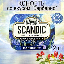 Конфеты SCANDIC без сахара "Барбарис" 14гр.